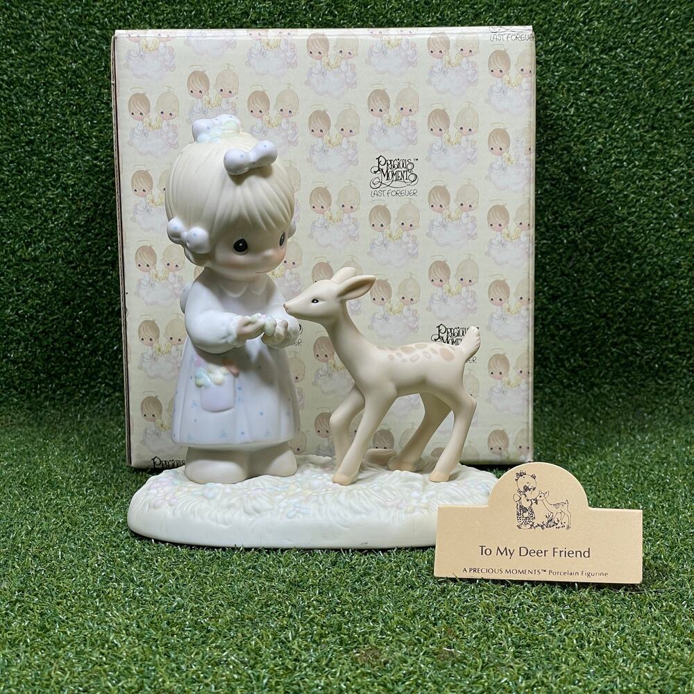 Vintage 1986 Precious Moments "To My Deer Friend" Porcelain Figurine in Box